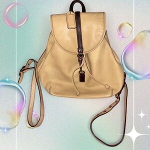 RARE AUTHENTIC vtg late y2k coach classic boho chic legacy mini leather backpack